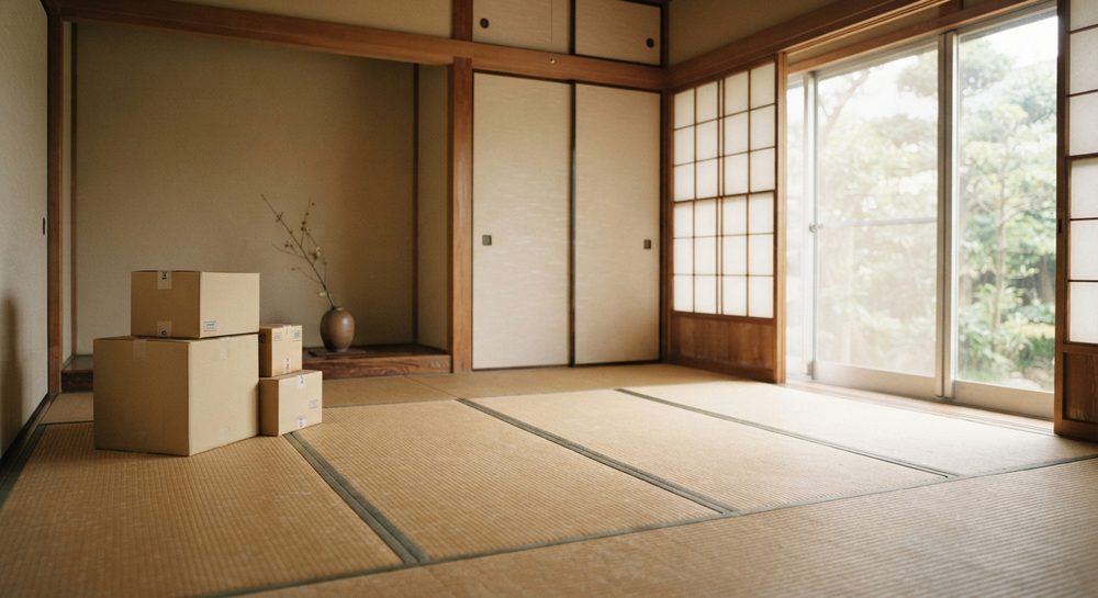 片付けられた空き家の和室