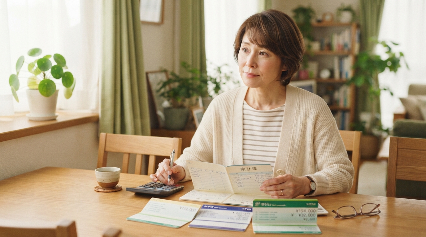 市区町村の窓口で介護費用について相談する家族の様子