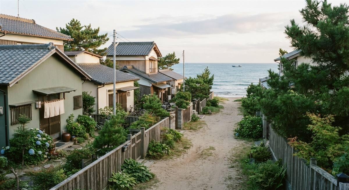 茅ヶ崎の海沿いの住宅地